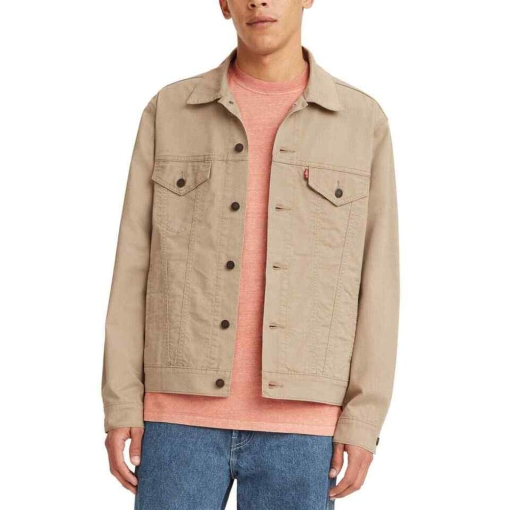 Levi's Vintage Fit Trucker Jacket Men's M Tan Button Up Collared Outdoor